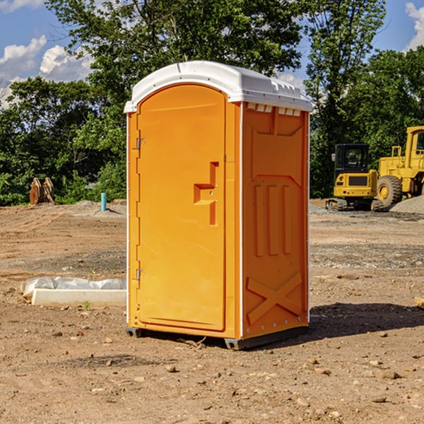 can i customize the exterior of the porta potties with my event logo or branding in West Paris